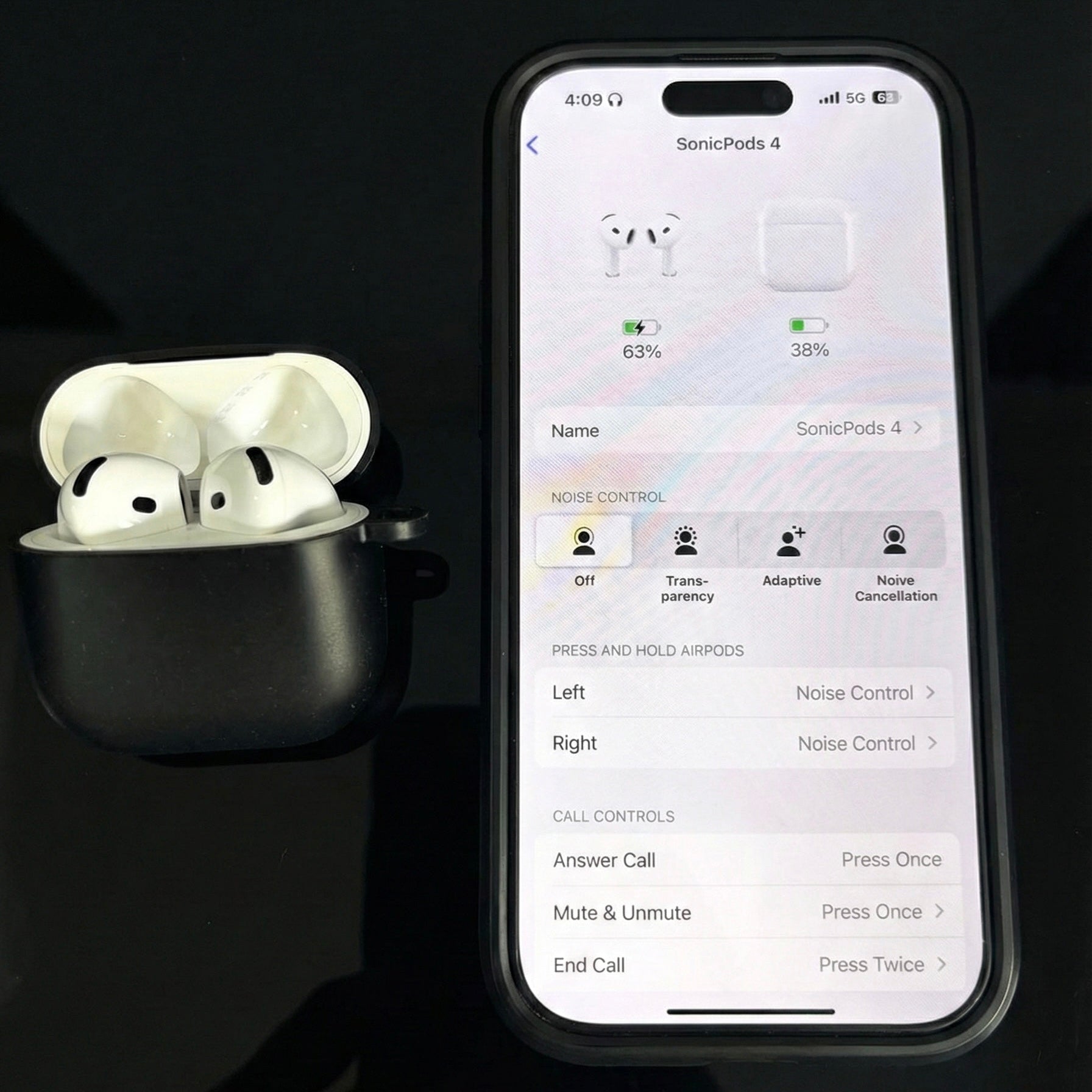 SonicPods 4 ANC  - (6 Months Warranty & Popup + GPS Premium Edition)